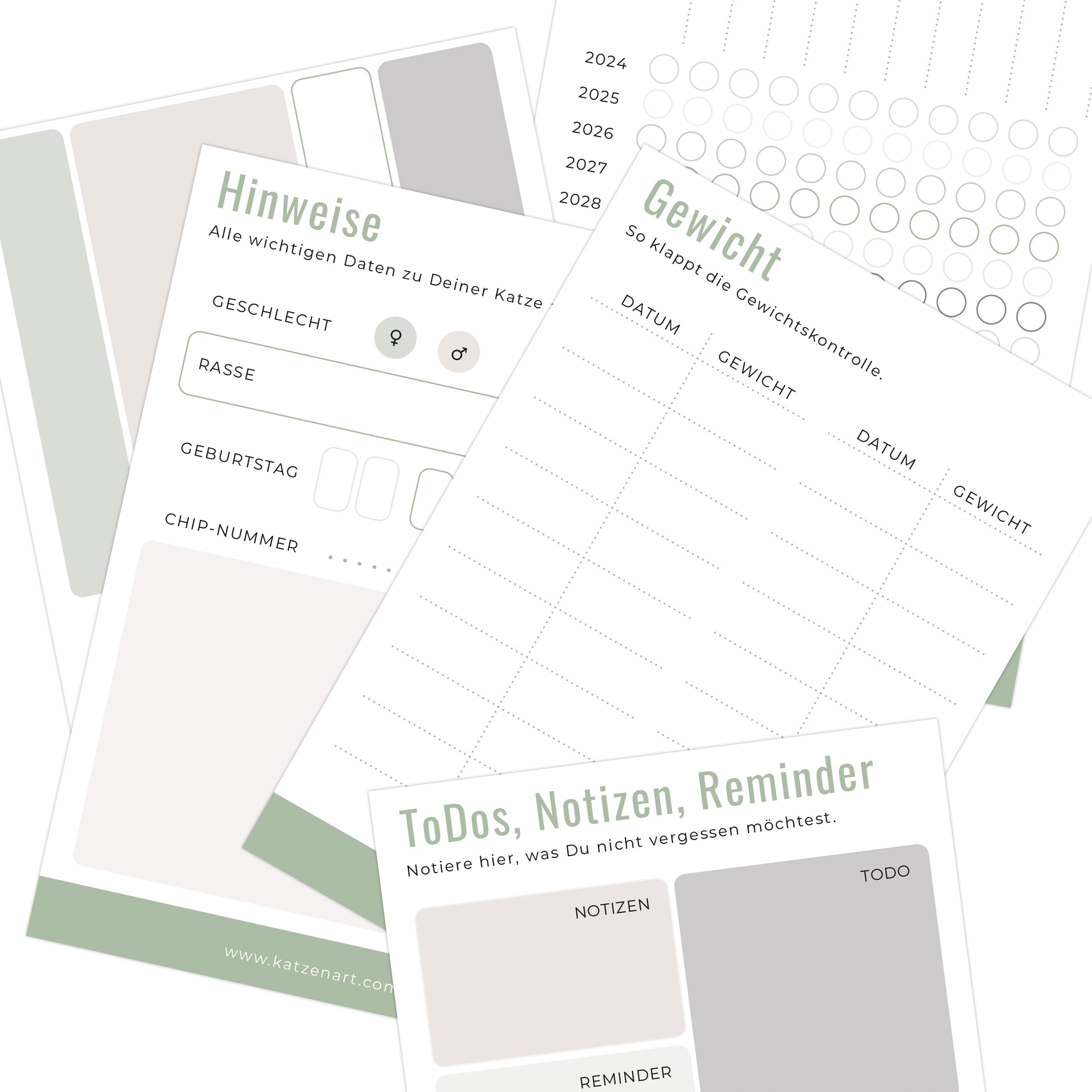 Check Up Heft Check-Heft für Haustiere | alle wichtigen Infos auf einen Blick – katzenart