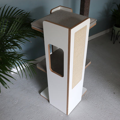 KRATZ- & LIEGETURM für Katzen mit Kratzfläche