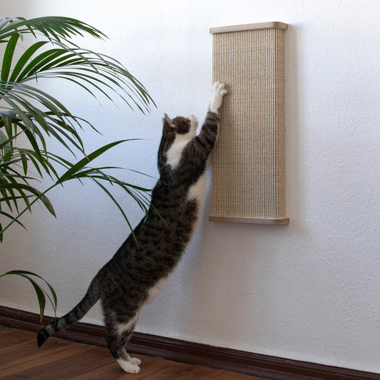 kratzBAR | Sisal Katzen KRATZBRETT für die Wand und Boden - weiß