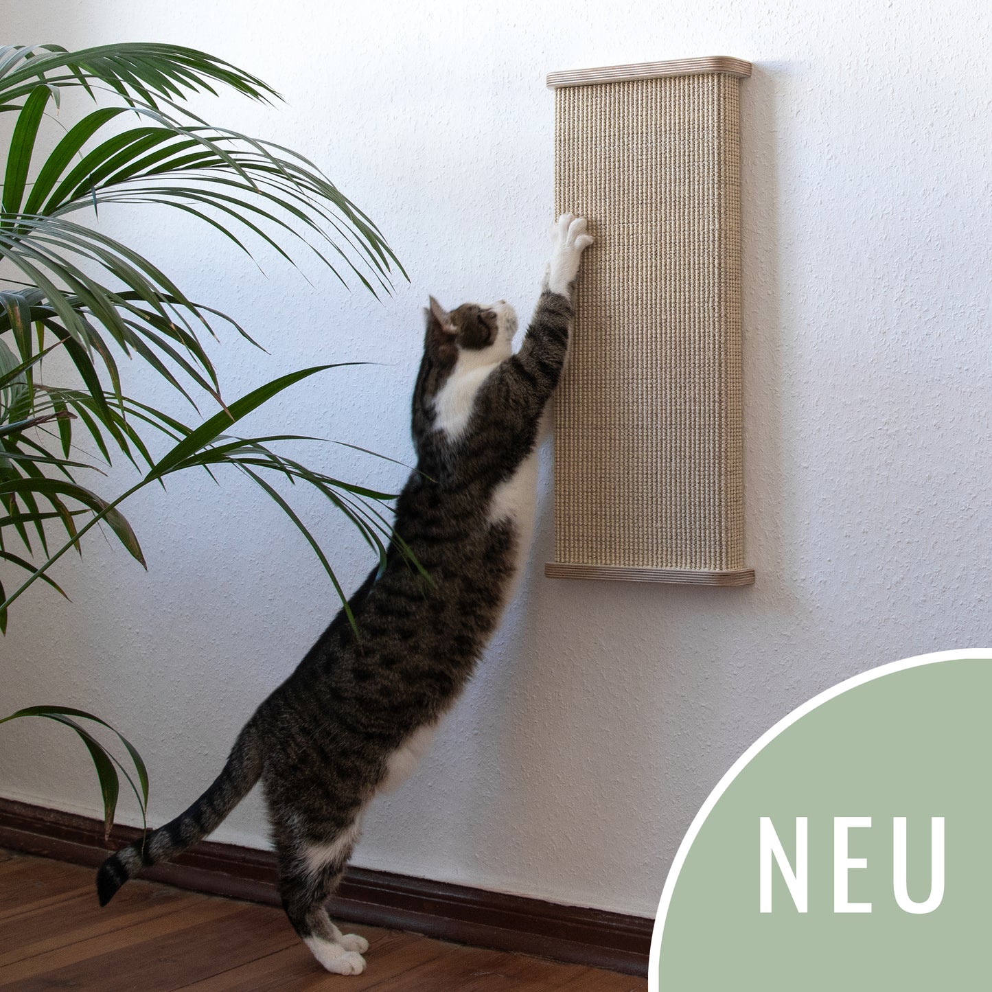kratzBAR | Sisal Katzen KRATZBRETT für die Wand und Boden - weiß